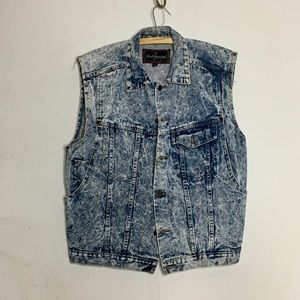 Vintage 80’s Acid Wash Denim Vest